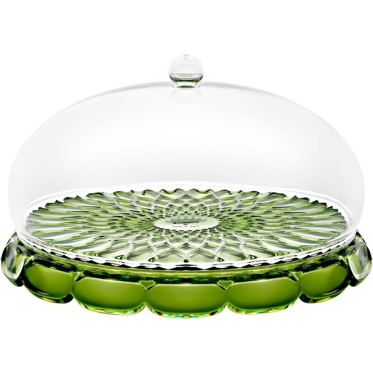 Acquista online Guzzini Vanity Plat à tarte vert transparent, Ø30 x h16 cm cod.131801SAC13 Guzzini